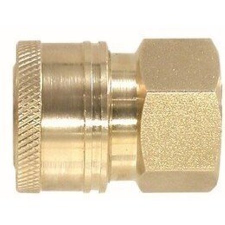 MIDLAND METAL High Pressure Coupler, Straight Through, 38 Female Inlet, 38 Female Outlet, 4000 psi Pressure, 2 86036